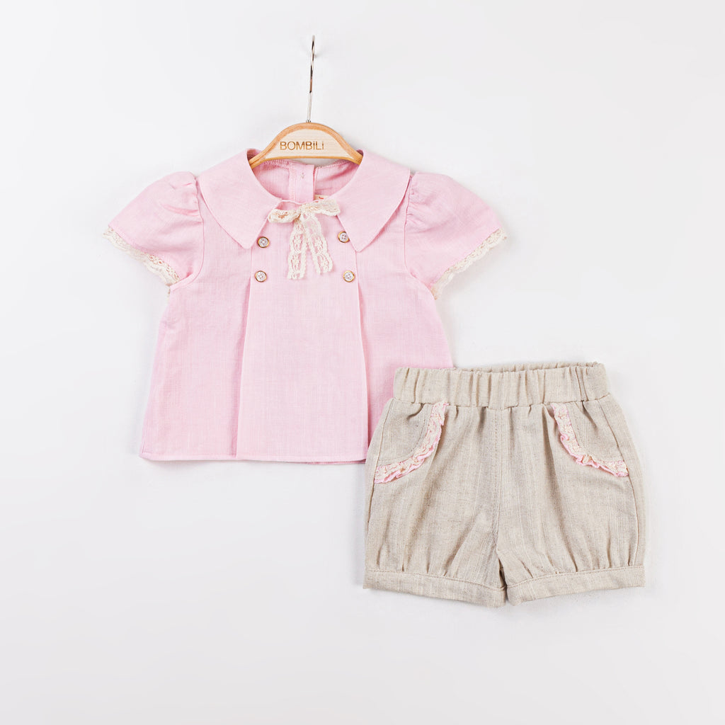 Bombili Girls 2-Piece Summer Set – Model 6614 (9–24 Months)