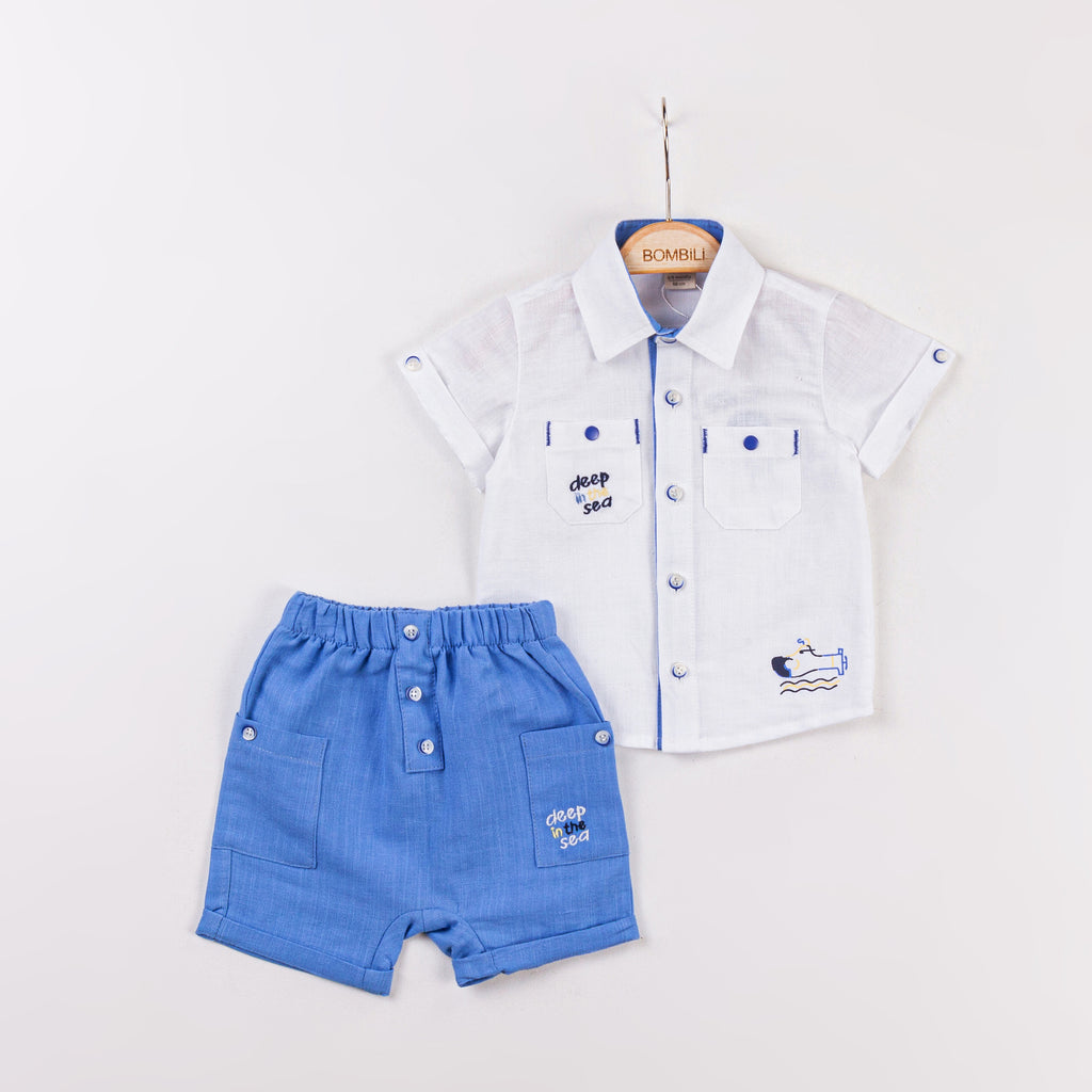Bombili Boys 2-Piece “Deep Sea” Outfit – Model 6741 (3–12 Months)