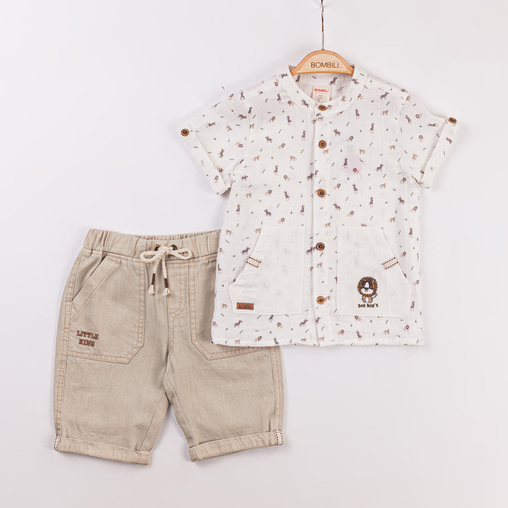 Bombili Boys “Little King” 2-Piece Summer Outfit – Model 6749 (8–24 Months)