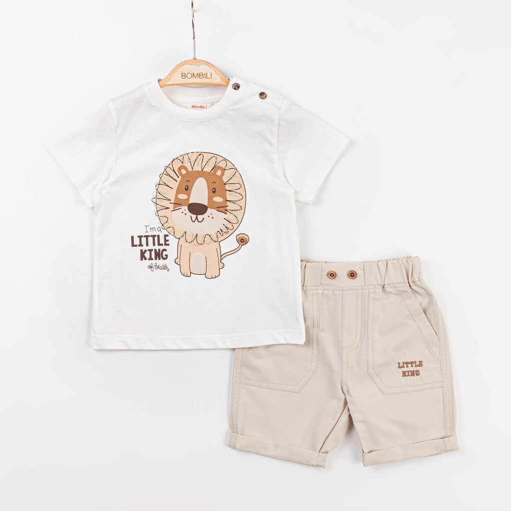 Bombili Boys “Little King” 2-Piece Summer Set – Model 6750 (8–24 Months)