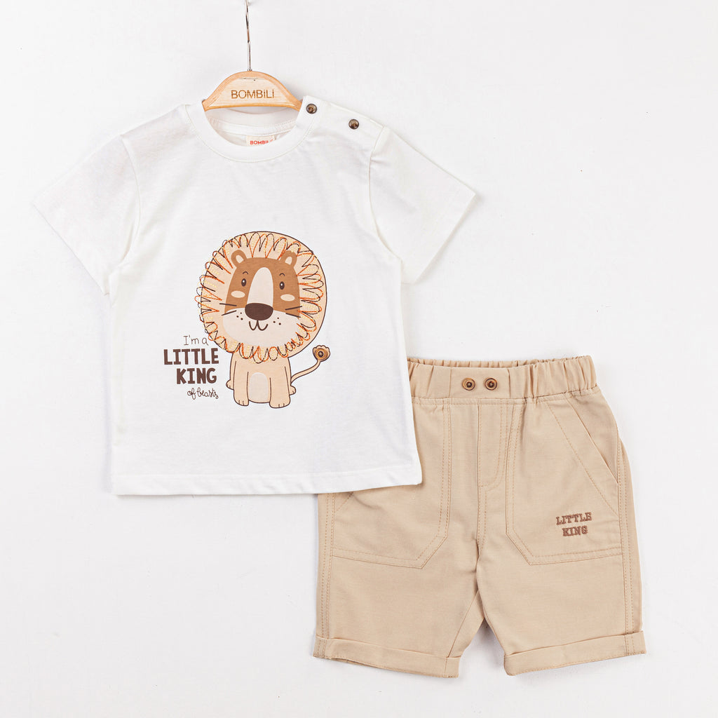 Bombili Boys “Little King” 2-Piece Summer Set – Model 6750 (8–24 Months)