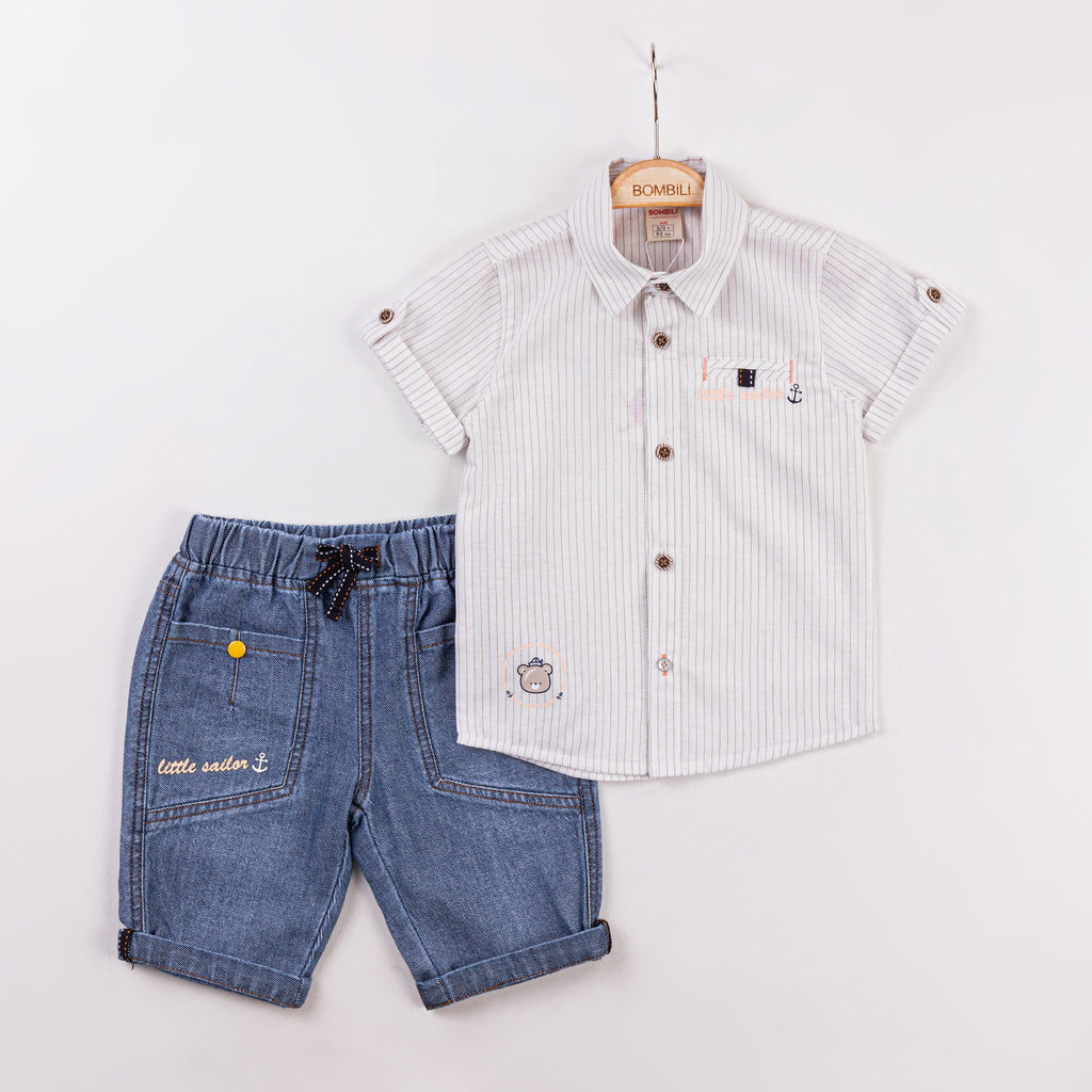 Bombili Boys “Little Sailor” 2-Piece Summer Outfit – Model 6752 (8–24 Months)