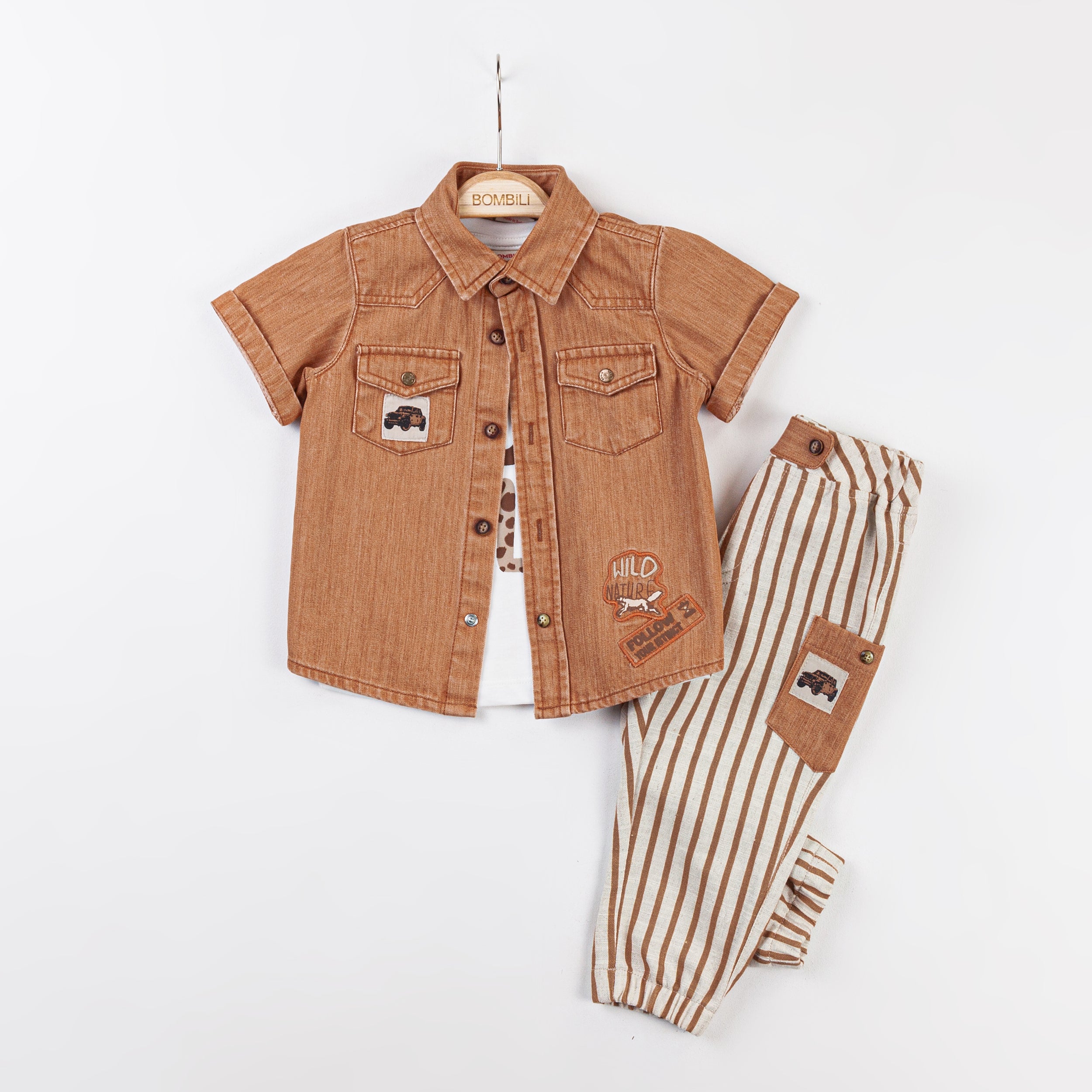 Bombili Boys “Wild Nature” 3-Piece Adventure Outfit – Model 6764 (8–24 Months)