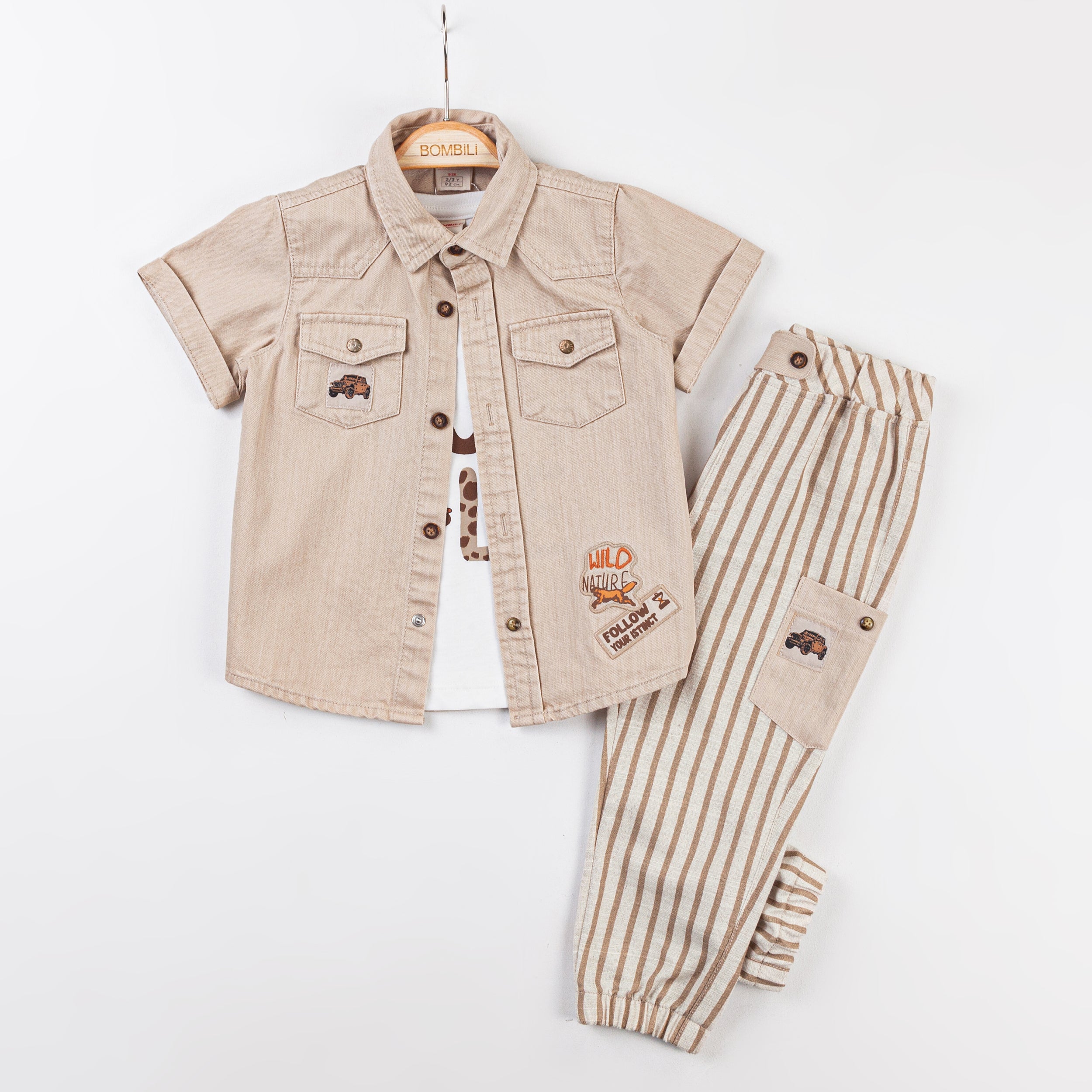 Bombili Boys “Wild Nature” 3-Piece Adventure Outfit – Model 6764 (8–24 Months)