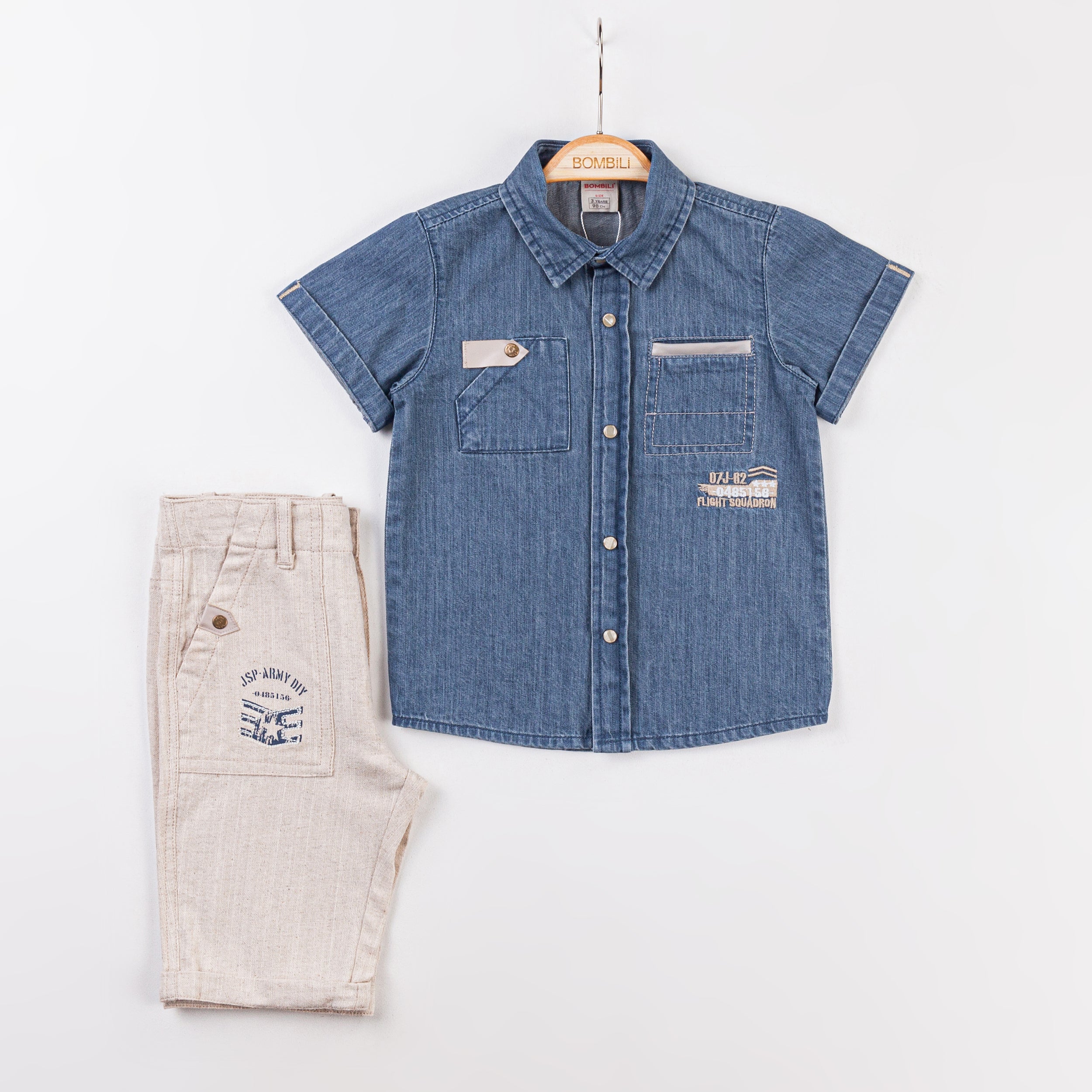 Bombili Boys “Flight Squadron” 2-Piece Casual Outfit – Model 6781 (2–5 Years)